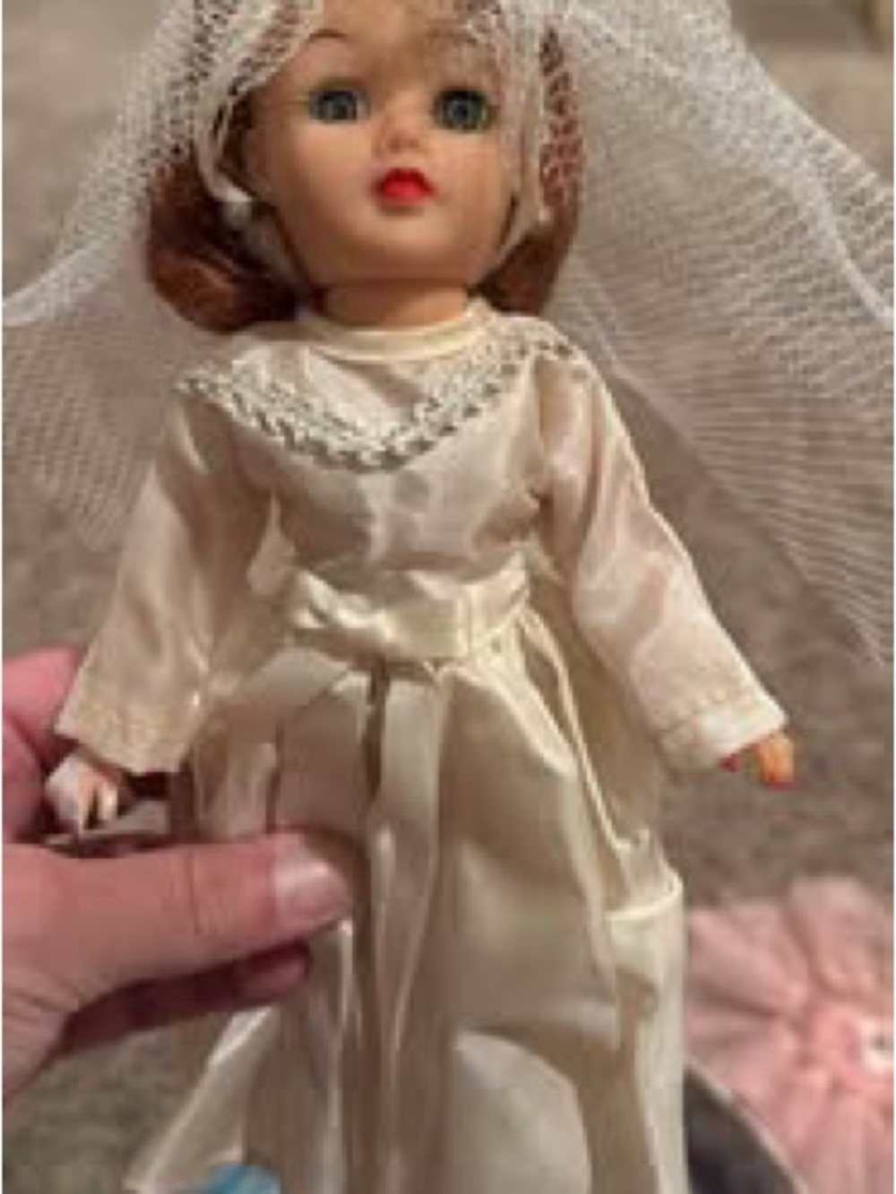 Vintage Neevel Doll Case with Bride Doll and Clothes